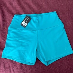 RYDERWEAR - size Large, Teal color, motion high waisted shorts. New with tags.